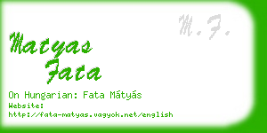 matyas fata business card